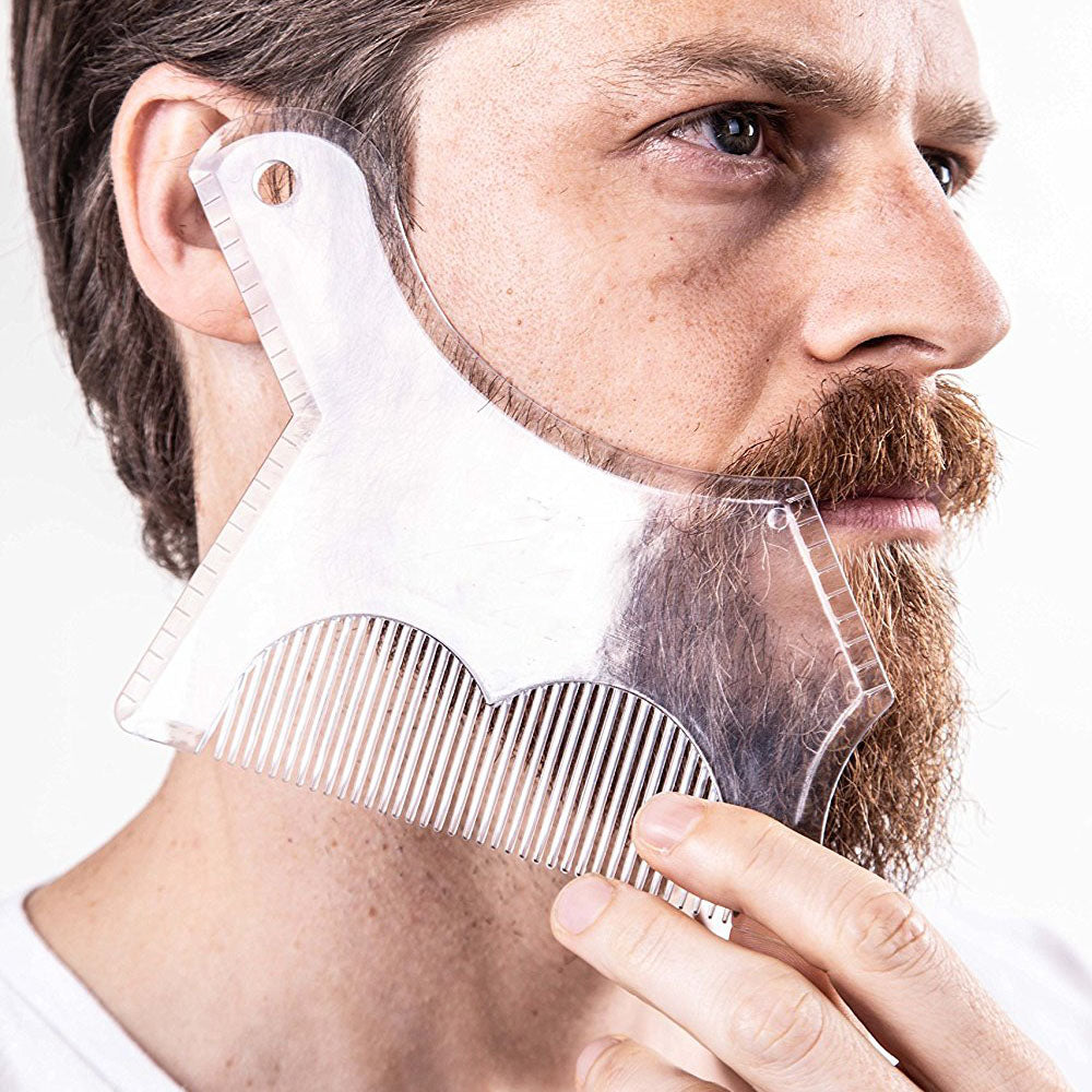 New 1Pcs Beard Styling Tool Man Beard Shaping Template Beard Shaving Face Care Modeling Tool Gift For Husband