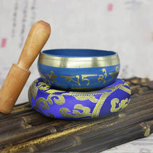 Load image into Gallery viewer, Handmade Nepalese Tibetan Buddha Singing Bowl Set with Mallet for Meditation Chakra Healing Prayer Yoga Home Decor