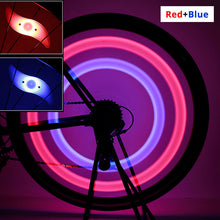 Load image into Gallery viewer, Waterproof bicycle spoke light 3 lighting mode LED bike wheel light easy to install bicycle safety warning light With Battery