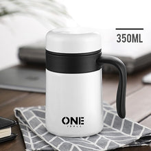 Load image into Gallery viewer, Thermos Cup Office Tea Bottle 304 Stainless Steel Business Vacuum Flask with Handle Thermal Insulate 400ML