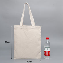 Load image into Gallery viewer, GAWBE Unisex Handbags Custom Canvas Tote Bag Print Text Your Design Grocery Daily Use Reusable Cotton Travel Casual Shopping Bag