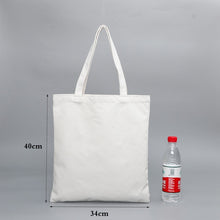 Load image into Gallery viewer, GAWBE Unisex Handbags Custom Canvas Tote Bag Print Text Your Design Grocery Daily Use Reusable Cotton Travel Casual Shopping Bag