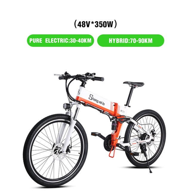 New Electric Bike 21 Speed 10AH 48V 350W 110KM Built-in Lithium battery E bike electric 26" Off road Electric bicycle Folding