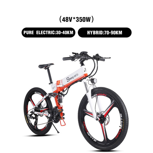 New Electric Bike 21 Speed 10AH 48V 350W 110KM Built-in Lithium battery E bike electric 26" Off road Electric bicycle Folding