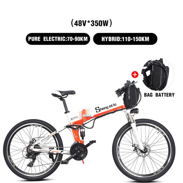 New Electric Bike 21 Speed 10AH 48V 350W 110KM Built-in Lithium battery E bike electric 26" Off road Electric bicycle Folding