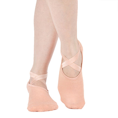 Yoga Socks for Extra Grip Yoga Socks Ballet Cross Straps Backless Pilates Socks Professional Non-Slip Sports Foot Boat Socks