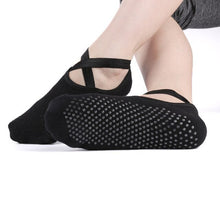 Load image into Gallery viewer, Yoga Socks for Extra Grip Yoga Socks Ballet Cross Straps Backless Pilates Socks Professional Non-Slip Sports Foot Boat Socks
