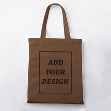 Load image into Gallery viewer, Custom Tote Bag Shopping Add Your Text Print Original Design White Zipper Unisex Fashion Travel Canvas Bags
