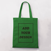 Load image into Gallery viewer, Custom Tote Bag Shopping Add Your Text Print Original Design White Zipper Unisex Fashion Travel Canvas Bags