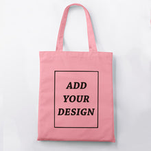 Load image into Gallery viewer, Custom Tote Bag Shopping Add Your Text Print Original Design White Zipper Unisex Fashion Travel Canvas Bags