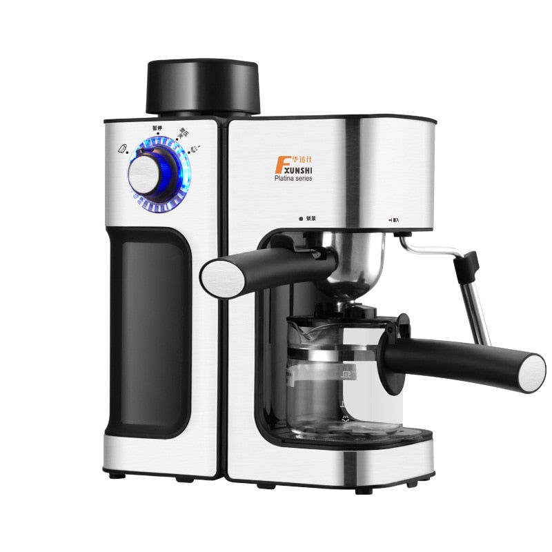 0.24L 5 Cups Electric Coffee Maker / Milk Foam Maker Office Espresso Italian Style Automatic Insulation Electric Coffee Machine