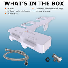 Load image into Gallery viewer, Atalawa Ultra Thin Non-Electric Mechanical Bidet Attachment for Toilet Seat with Dual Self Cleaning Nozzle , Fresh Water Sprayer