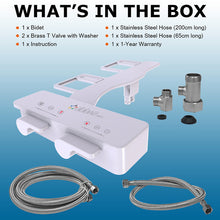 Load image into Gallery viewer, Atalawa Ultra Thin Non-Electric Mechanical Bidet Attachment for Toilet Seat with Dual Self Cleaning Nozzle , Fresh Water Sprayer