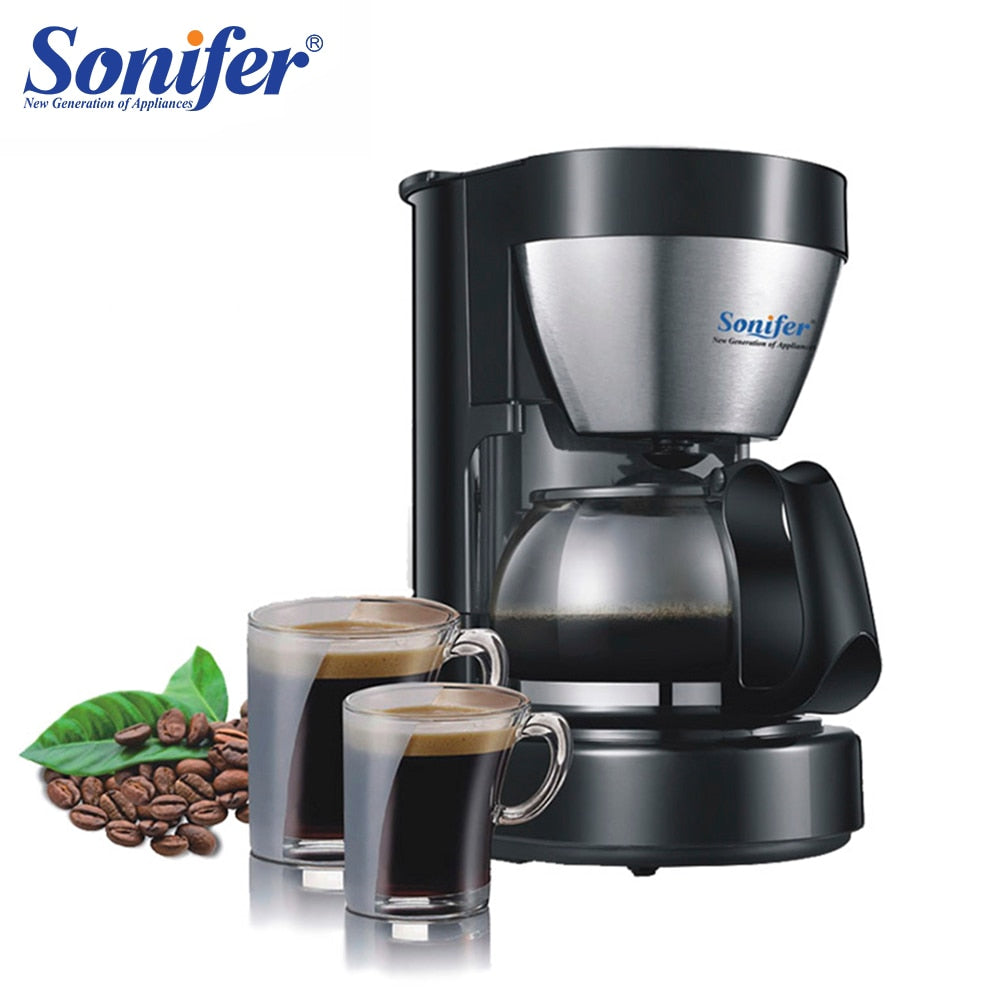 0.65L Electric Drip Coffee Maker Household Coffee Machine 6 Cup Tea Coffee Pot 220V Sonifer