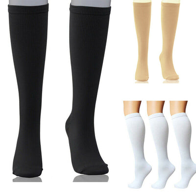 Compression Socks Support Stockings Travel Flight Socks (15-20 mmHg)  Boosts Circulation Socks for men women relax foot