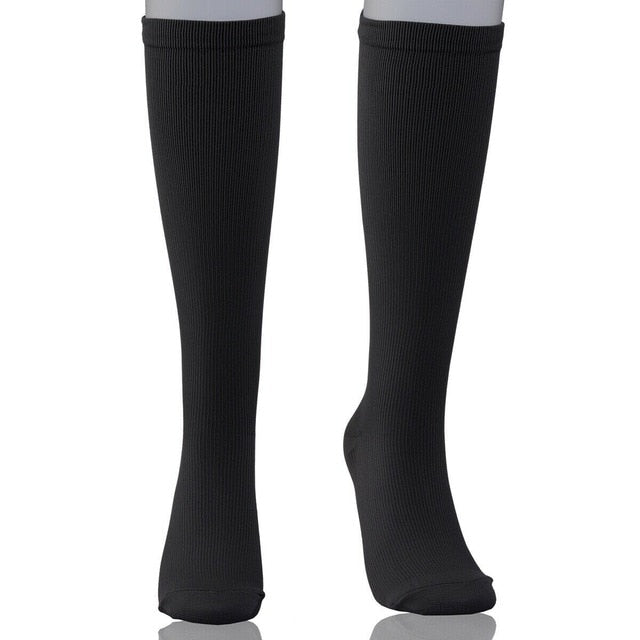 Compression Socks Support Stockings Travel Flight Socks (15-20 mmHg)  Boosts Circulation Socks for men women relax foot