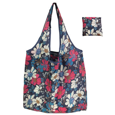 eTya Foldable Recycle Shopping Bag Women Travel Shoulder Grocery Bags Eco Reusable Floral Fruit Vegetable Storage Tote Handbag