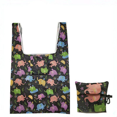 eTya Foldable Recycle Shopping Bag Women Travel Shoulder Grocery Bags Eco Reusable Floral Fruit Vegetable Storage Tote Handbag