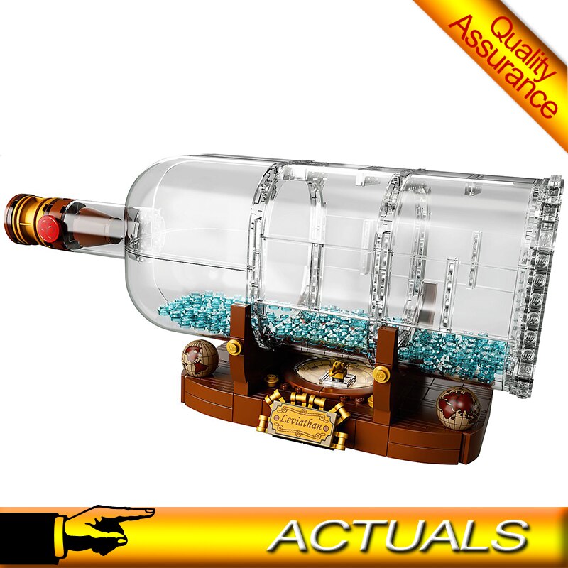 16051 Ship In A Bottle Ideas Building Blocks Creator Expert Movie Model Bricks Toys Compatible Legoed 21313