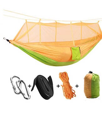 Double & Single Camping Hammock with Mosquito Net Bed Tent Portable Bed, 260*140CM