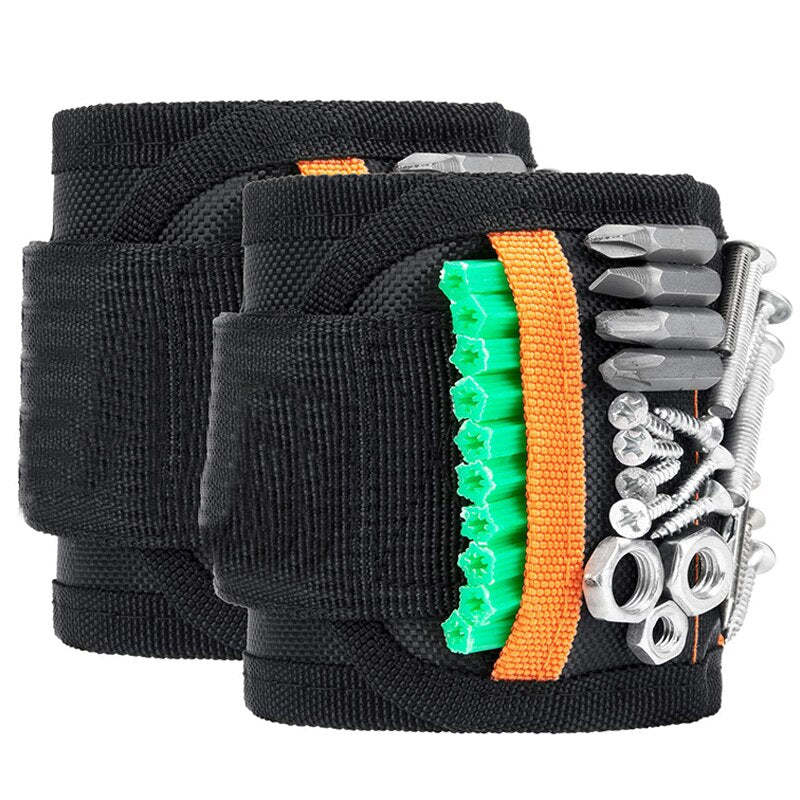 Magnetic Wristband, Tool Belts with 15 Strong Magnets for Holding Screws, Nails, Drill Bits - Best Tool Organizers Tool Holsters