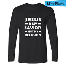 Load image into Gallery viewer, I Love Jesus Christian Long Sleeve T Shirt Men Funny Black Fashion Tshirt Men Brand Casual High Quality Tee Shirt Men Cotton 4XL