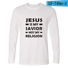 Load image into Gallery viewer, I Love Jesus Christian Long Sleeve T Shirt Men Funny Black Fashion Tshirt Men Brand Casual High Quality Tee Shirt Men Cotton 4XL