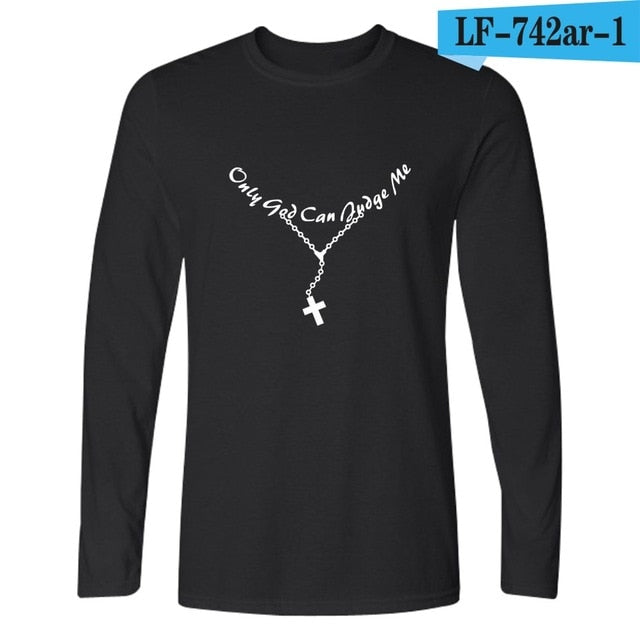 I Love Jesus Christian Long Sleeve T Shirt Men Funny Black Fashion Tshirt Men Brand Casual High Quality Tee Shirt Men Cotton 4XL