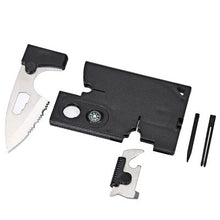 Load image into Gallery viewer, EDC Multitools Multifunction Outdoor Hunting Survival Camping Pocket Military Credit Card Knife With Compass Magnifying glass