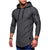 Men's Hooded T Shirt Slim Fit Cotton Long Sleeve Casual Zipper Arm T-shirts Tops Hooded Tee Muscle Tops Hoodies Casual Tee Tops