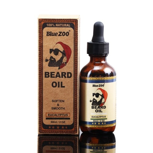 Natural Beard Oil 4 Tastes Beard Wax Balm Hair Loss Products Leave-In Conditioner for Groomed Beard Growth Health Care Tools