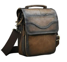 Load image into Gallery viewer, Quality Original Leather Male Casual Shoulder Messenger bag Cowhide Fashion Cross-body Bag 8&quot; Pad Tote Mochila Satchel bag 144