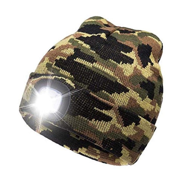 Christmas Gifts Top adult Kids hat christmas LED decorations for home Unisex Lighted Beanie Cap Hip Hop Knit Hat Hunting Running