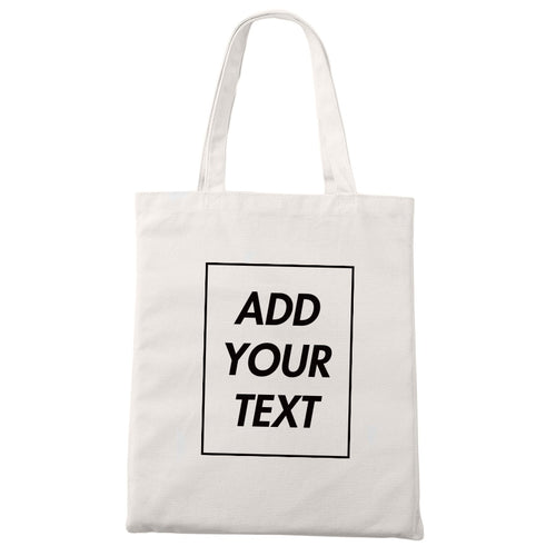 Custom Tote Bag Shopping Add Your Text Print Original Design White Zipper Unisex Fashion Travel Canvas Bags
