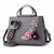 Women Bag Leather Handbag Women Shoulder Bag Tote Flowers Shell Sac A Main Femme Rivets Fur Ball Pendant Luxury Designer Ladies