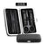 Stainless Steel Black Nail Clippers Manicure Tool Portable Pedicure Sets With Button Lock For Man 8 Pieces