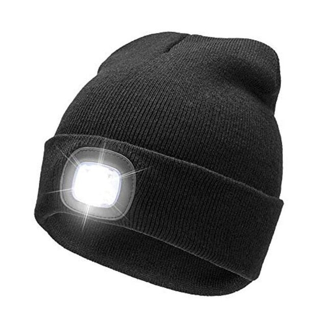 Hot Christmas Gifts adult Kids hat christmas LED decorations for home Unisex Lighted Beanie Cap Hip Hop Knit Hat Hunting Running