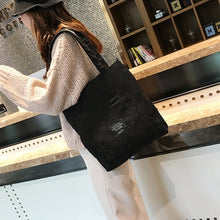Load image into Gallery viewer, Women Corduroy Canvas Tote Ladies Casual Shoulder Bag Foldable Shopping Bags Beach Bag Cotton Cloth Female Handbag