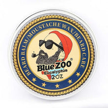 Load image into Gallery viewer, Blue ZOO Men Organic Beard Oil Balm Moustache Wax Styling Beeswax Moisturizing Smoothing Gentlemen Beard Care Natural Beard Balm