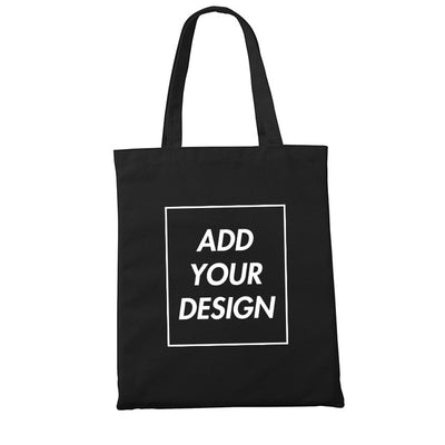 Custom Tote Bag Shopping Add Your Text Print Original Design White Zipper Unisex Fashion Travel Canvas Bags