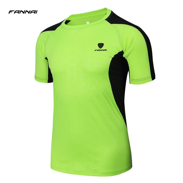 2019 New Arrive Men Short Sleeve Running Shirt Sport T-shirt Outdoor Jogging Tops Gym Training Dry Fit Uniform Sportswear