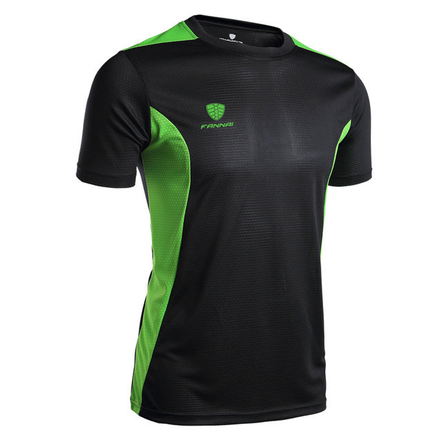 2019 New Arrive Men Short Sleeve Running Shirt Sport T-shirt Outdoor Jogging Tops Gym Training Dry Fit Uniform Sportswear