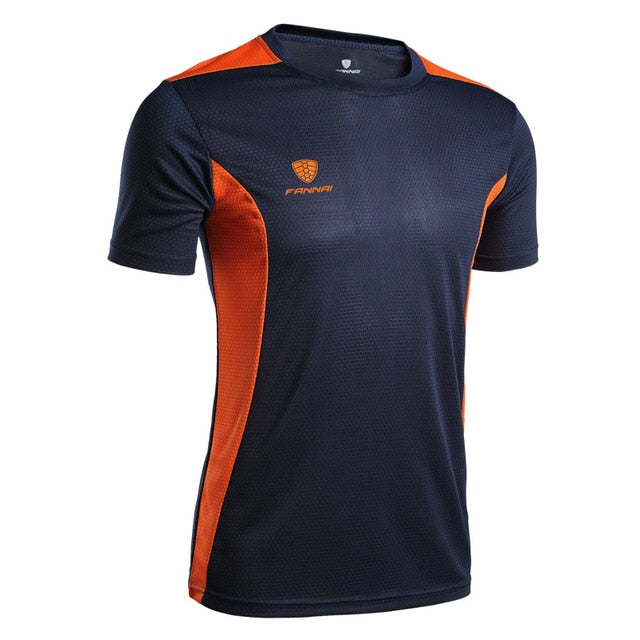 2019 New Arrive Men Short Sleeve Running Shirt Sport T-shirt Outdoor Jogging Tops Gym Training Dry Fit Uniform Sportswear