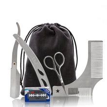 Load image into Gallery viewer, 8pcs/set Men Beard Kit Barba Grooming Beard Set Beard Oil Moisturizing Wax Blam Comb Essence Styling Scissors Hair Men Beard Set