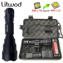 Load image into Gallery viewer, Litwod Z10C8 High Power tactical LED Flashlight XM-L2 T6 U3 Self defense Flashlight torch lanterna for Hunting Bike light lamp