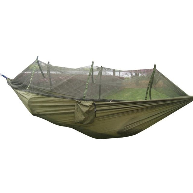 Portable Mosquito Net Camping Hammock Outdoor Garden Travel Swing Parachute Fabric Hang Bed Hammock 260*130cm Drop Shipping