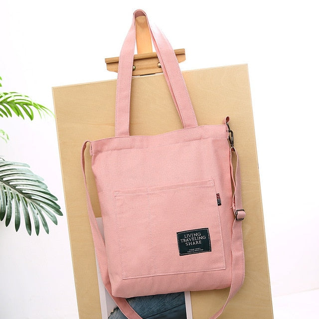 Women Corduroy Canvas Tote Ladies Casual Shoulder Bag Foldable Shopping Bags Beach Bag Cotton Cloth Female Handbag