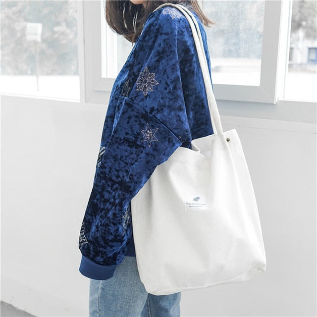 Women's Bag Large Ladies Canvas Shoulder Bags Shopping Bag Tote Crossbody Bags Purses Casual Handbag For Women 2019 Eco Shopper